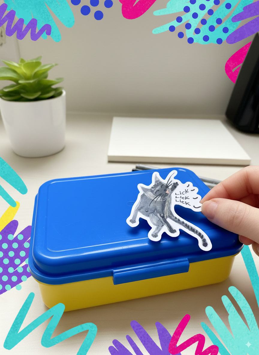 science cat bath sticker