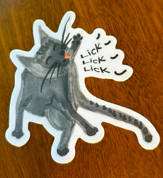 science cat bath sticker